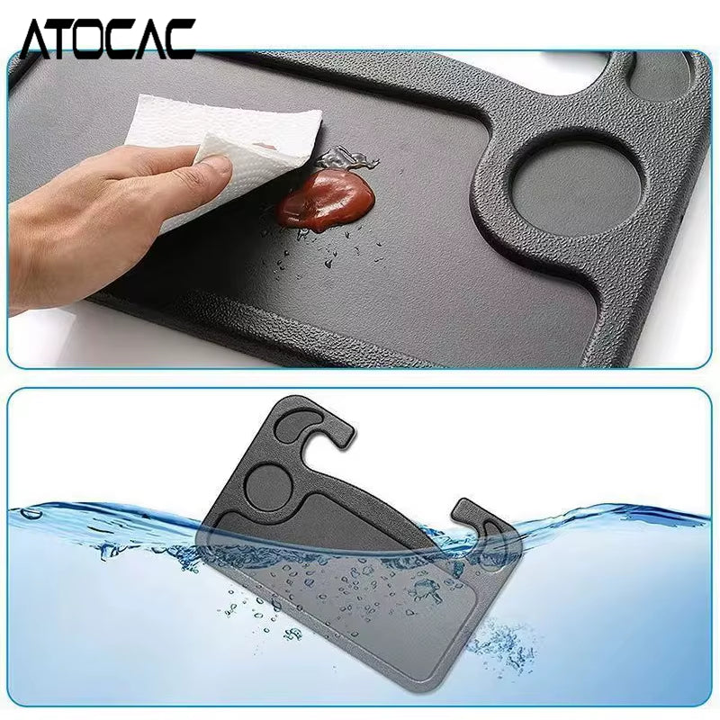 Steering Wheel Tray Car Food Desk with Cup Holder Universal Laptop Table Travel Stand for SUV Truck Vehicle Automotive Interior